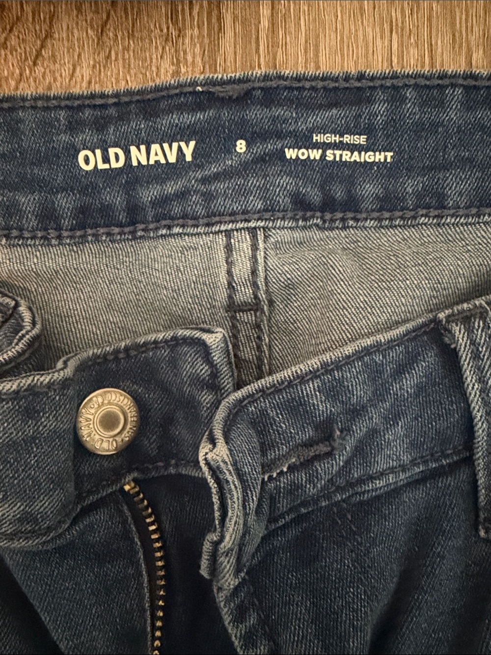 Old Navy Dark Blue High-Rise Straight Jeans
